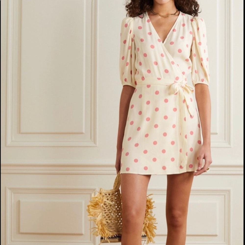Reformation Olince polka dot dress